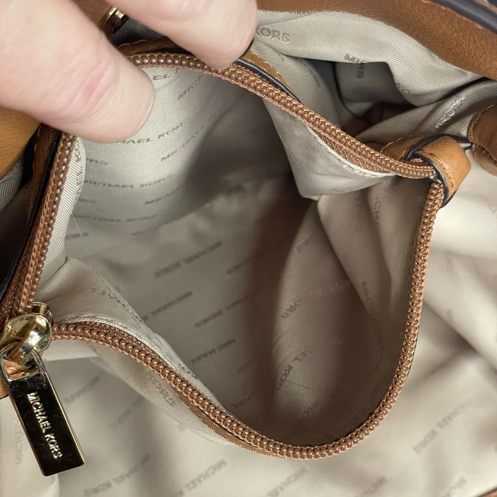 Michael Kors Caramel Shoulder Bag with Gold Chains - Picture 12 of 15